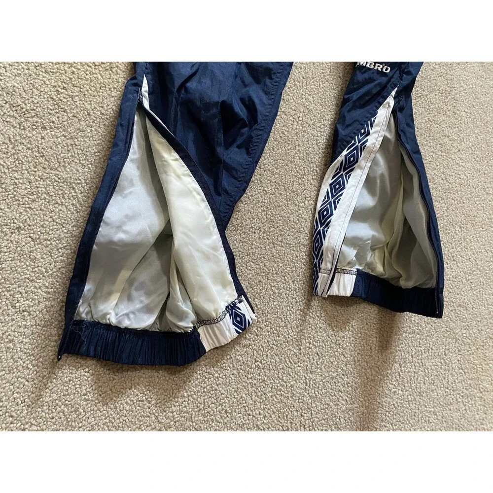 Vintage 1995 Umbro Youth XL Rosario Track Pants Navy Blue NWT 90s Soccer